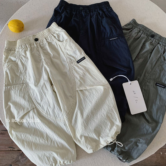 Children's Boy Summer Loose Thin Overalls Ankle Banded Children's Pants
