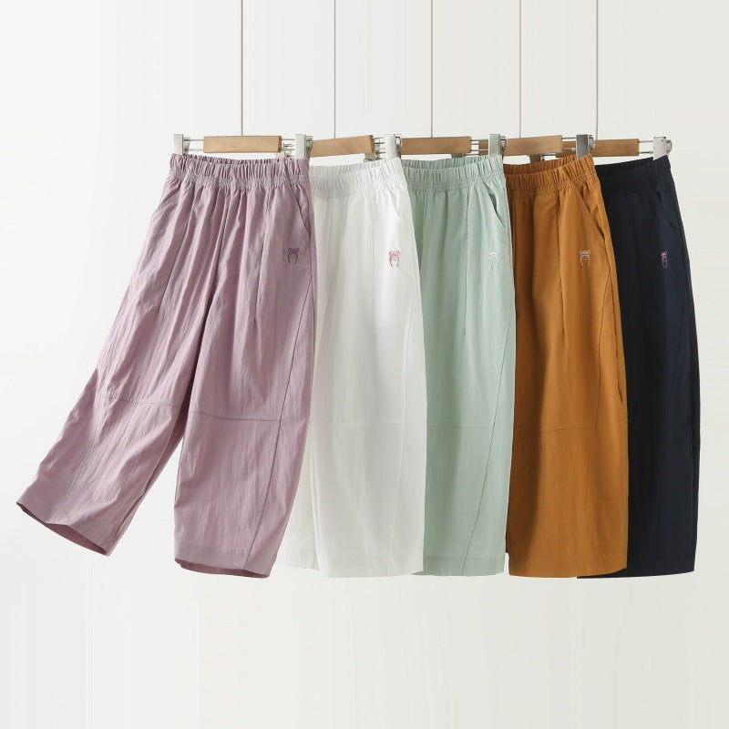 Children's Thin Middle Big Cropped Summer Clothing Children's Pants