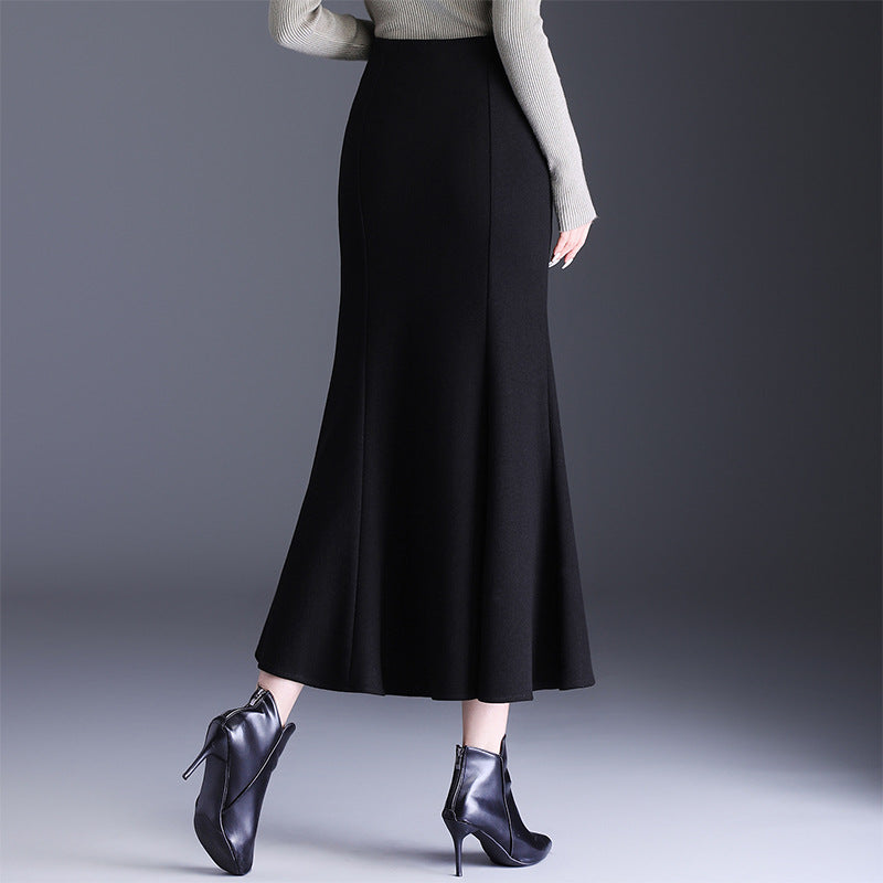 Commute Fashion Fishtail Long High Waist Slimming Sheath Skirt