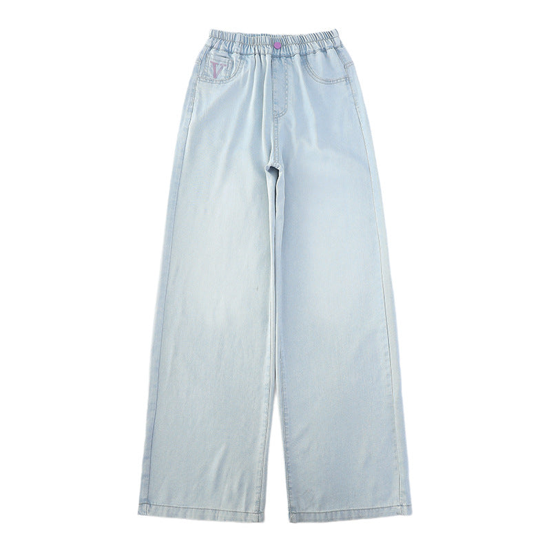 Children's Trousers Summer Middle Big Denim Blue Children's Pants