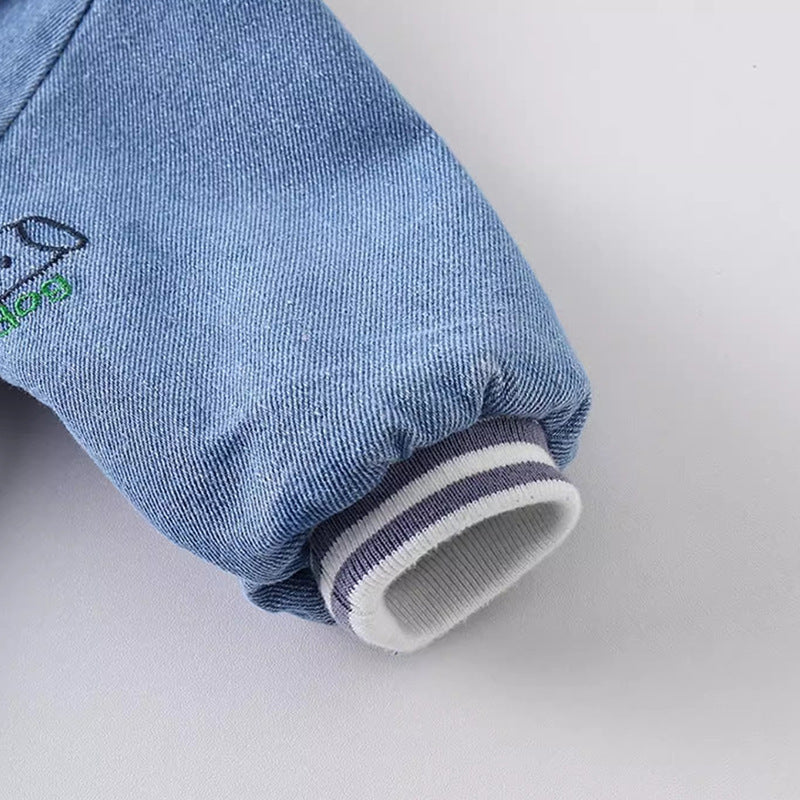 Jumpsuit Imitation Denim Long Sleeve Comfortable Jumpsuit, Climbing Suit