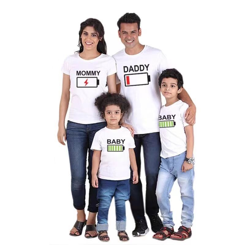 Different Power Supply Clothes Summer For The Whole Parent-child Outfit