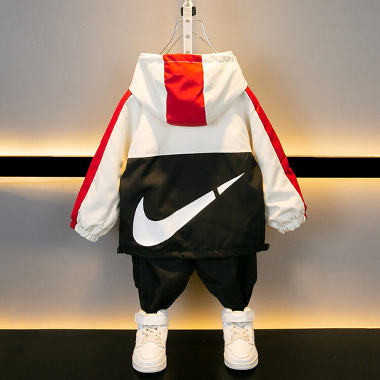 Children's Hook Clothes Handsome Sports Shell Jacket Two-piece Middle Children's Suit