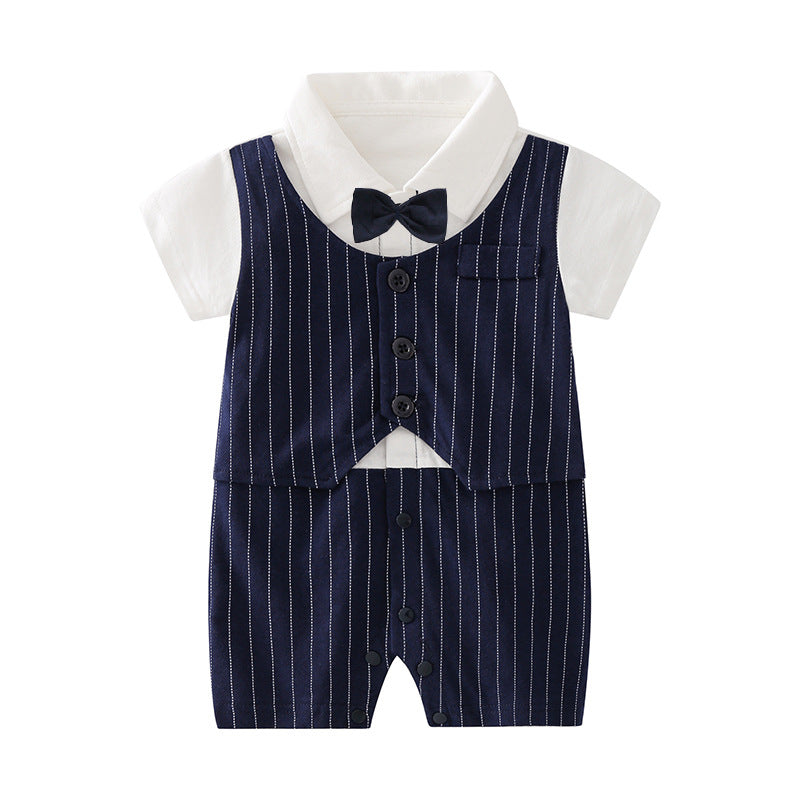 Thin Summer Clothing Born Boy Jumpsuit One Month Old Hundred Jumpsuit, Climbing Suit