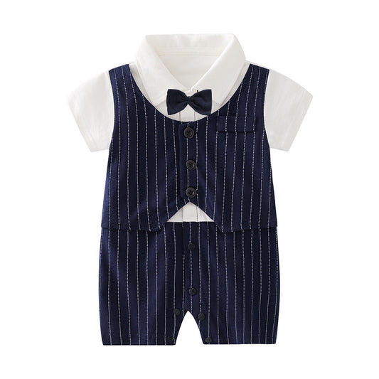 Thin Summer Clothing Born Boy Jumpsuit One Month Old Hundred Jumpsuit, Climbing Suit