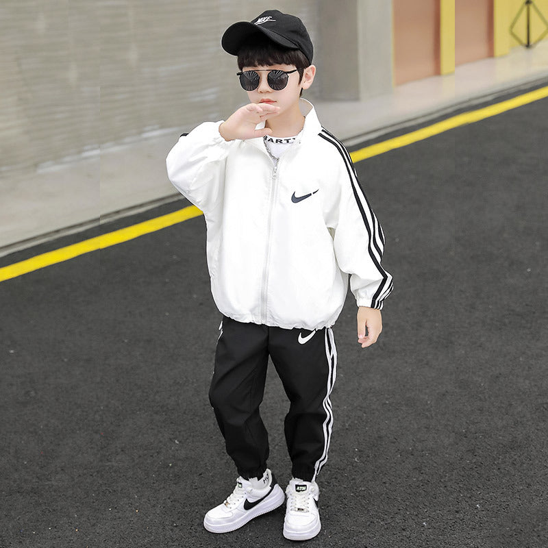 Children's Boys Autumn Clothing Shirt Western Style Boy Leisure Two-piece Children's Suit