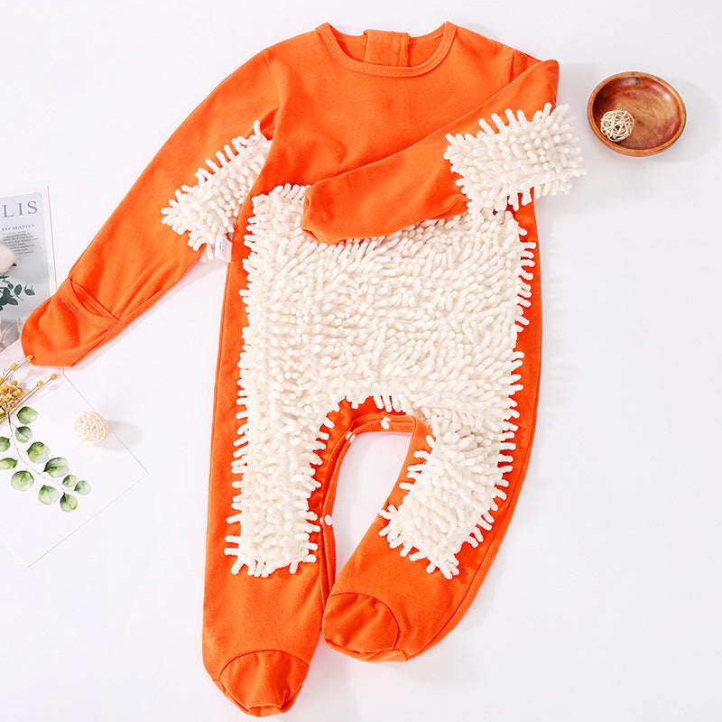 Mop Man Crawling Jumpsuit Floor Cleaning Jumpsuit, Climbing Suit