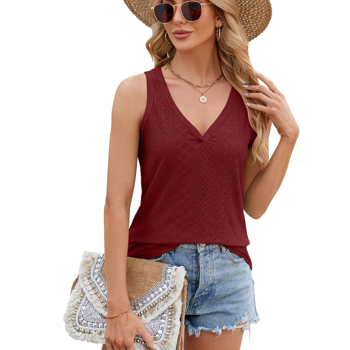 Attractive Women's Solid Color Loose Base Women's T-shirt