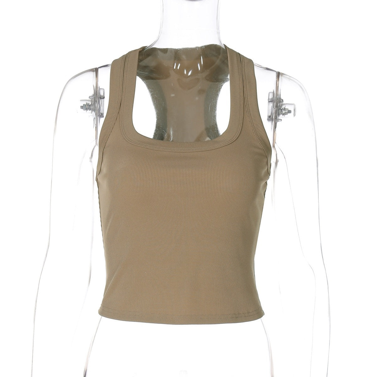 Women's Summer Fashion Hot Collar Solid Color Vests