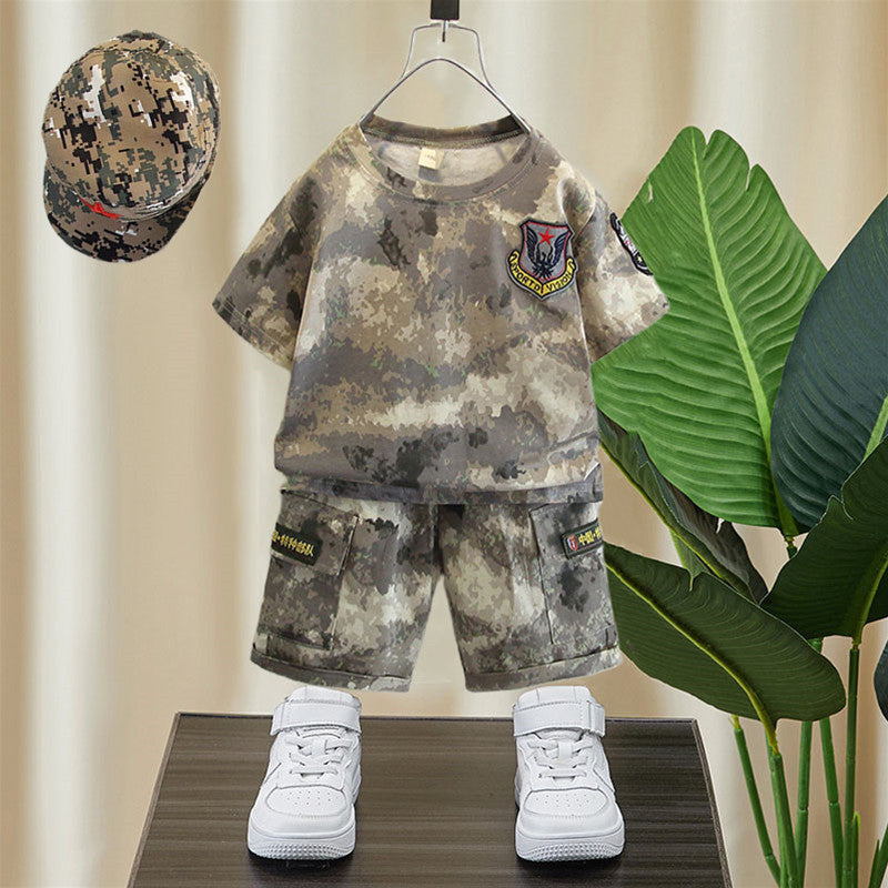 Children's Summer Pla Short Sleeve Camp Clothes Children's Suit