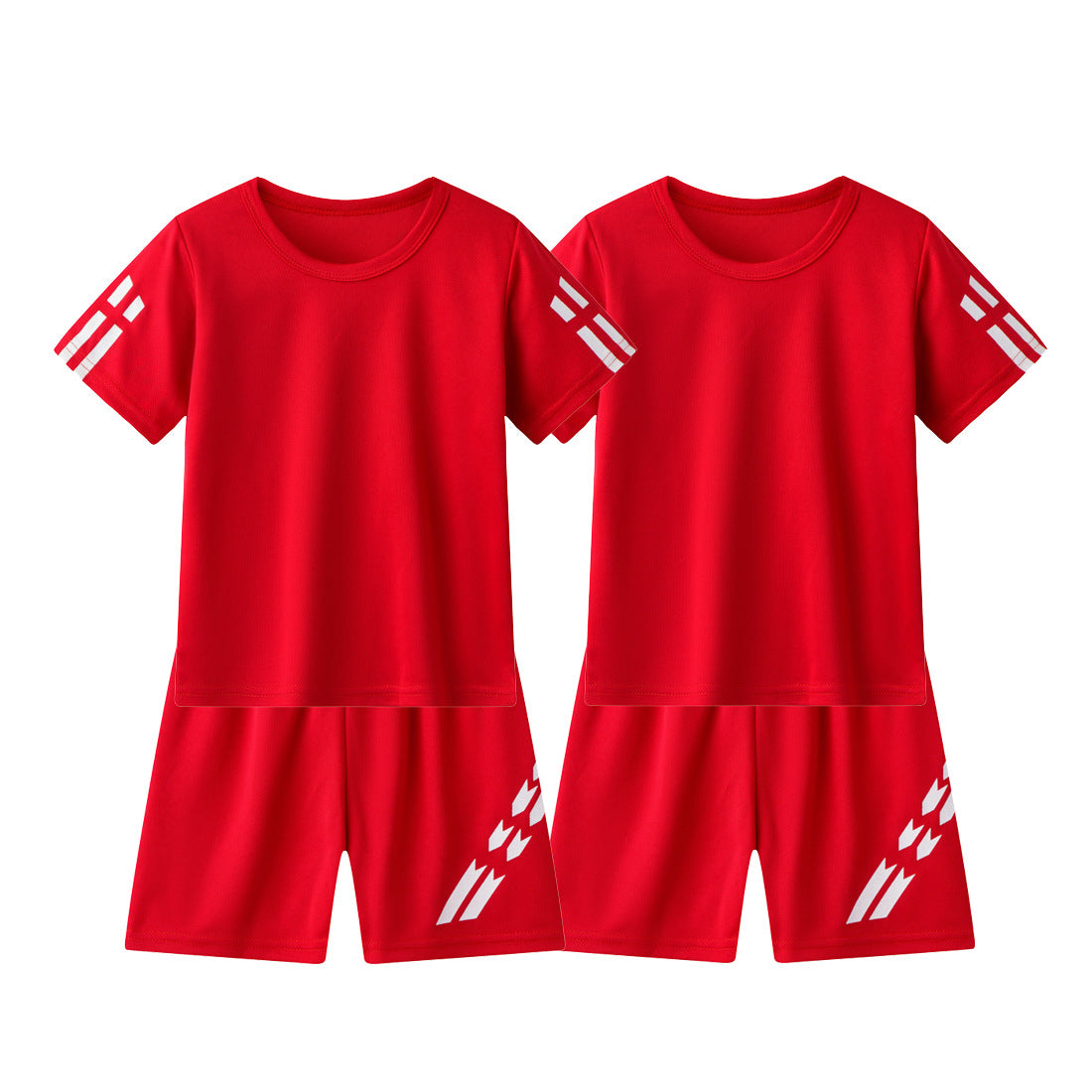 Short-sleeved T-shirt Set Medium Small Boys Leisure Loose Children's Suit