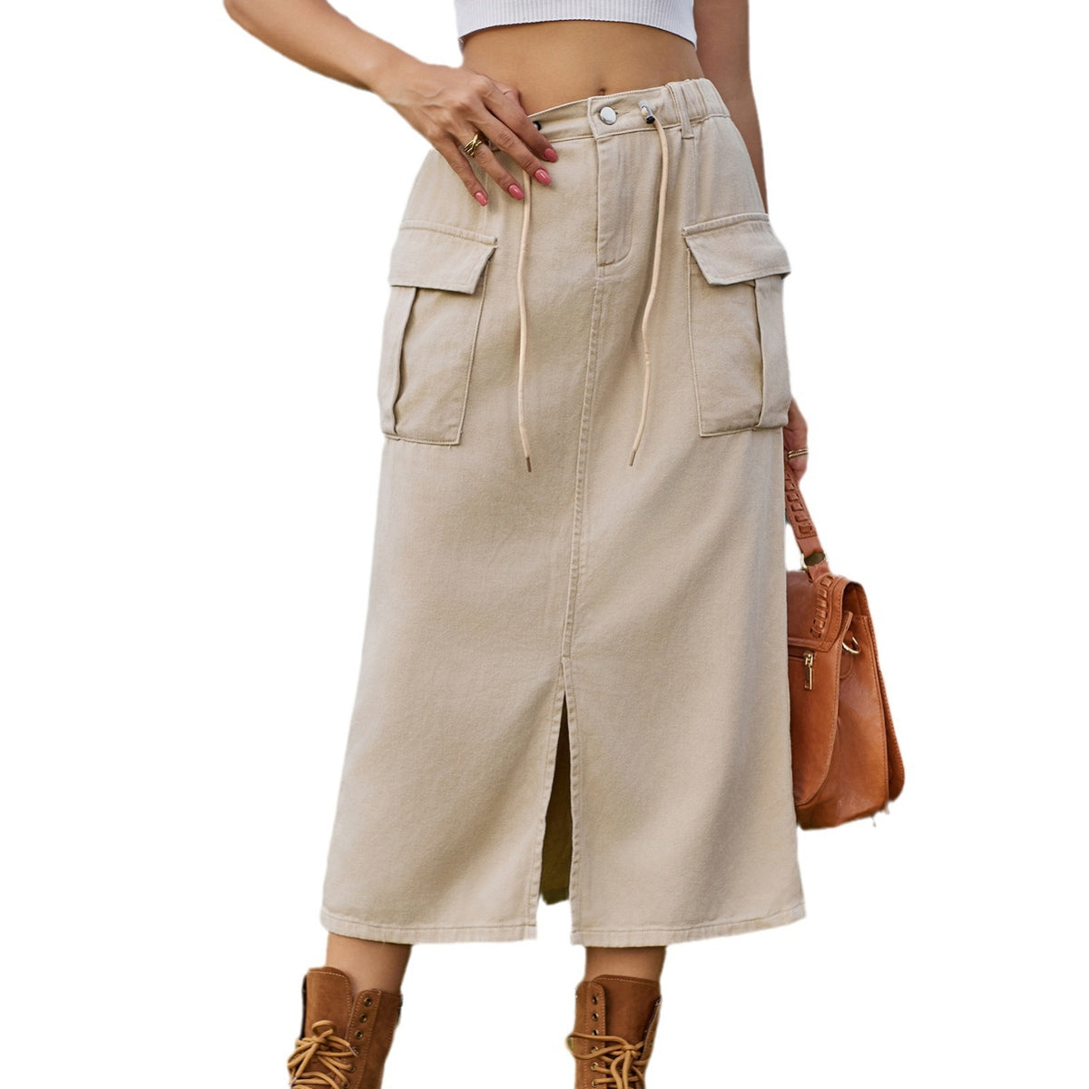 Innovative Women's Summer Washed Denim Split Skirts