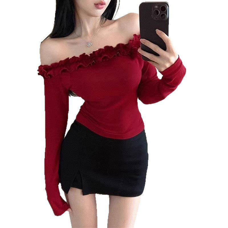 Early Spring Wear Sexy Slim Bottoming Shirt Women's T-shirt