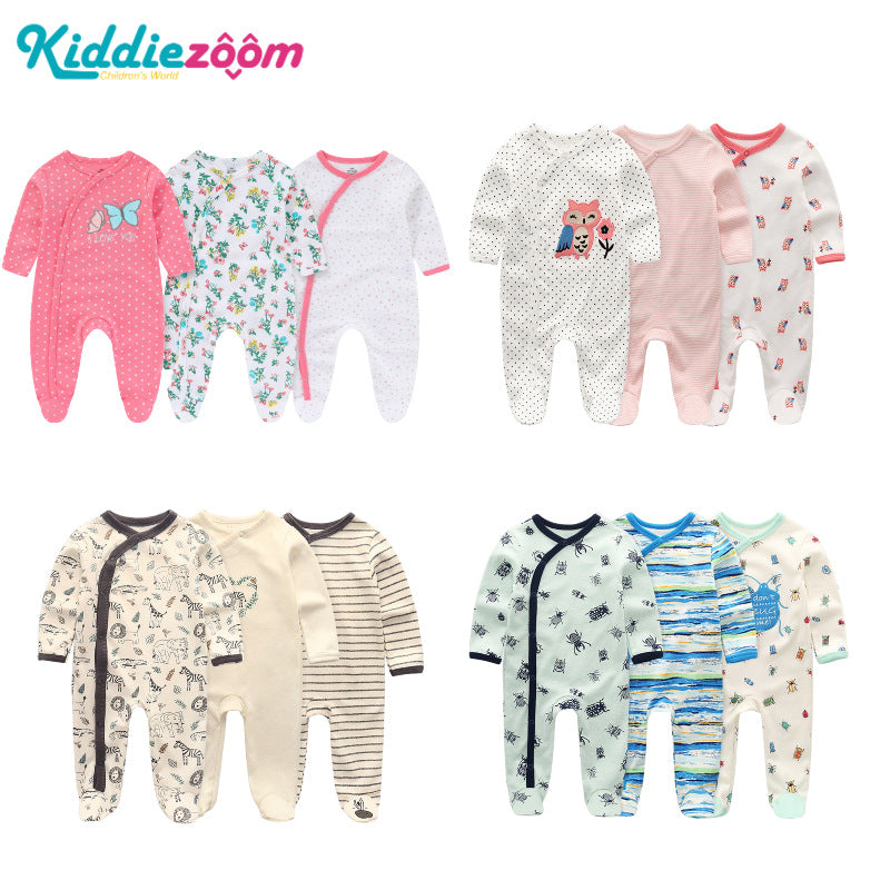Spring Born Clothes Boneless Pair Of Buckles Jumpsuit Snap Jumpsuit, Climbing Suit