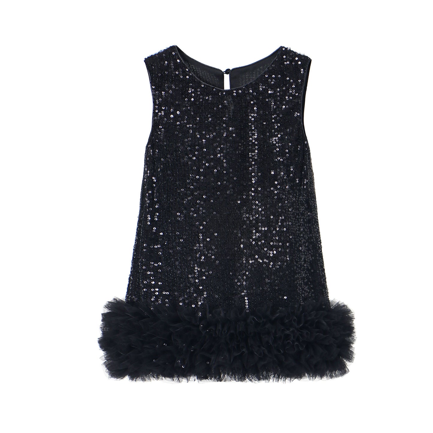 Children's Leaf Clothing Vest Sequin Gauze Fashionable Princess Children's Dress