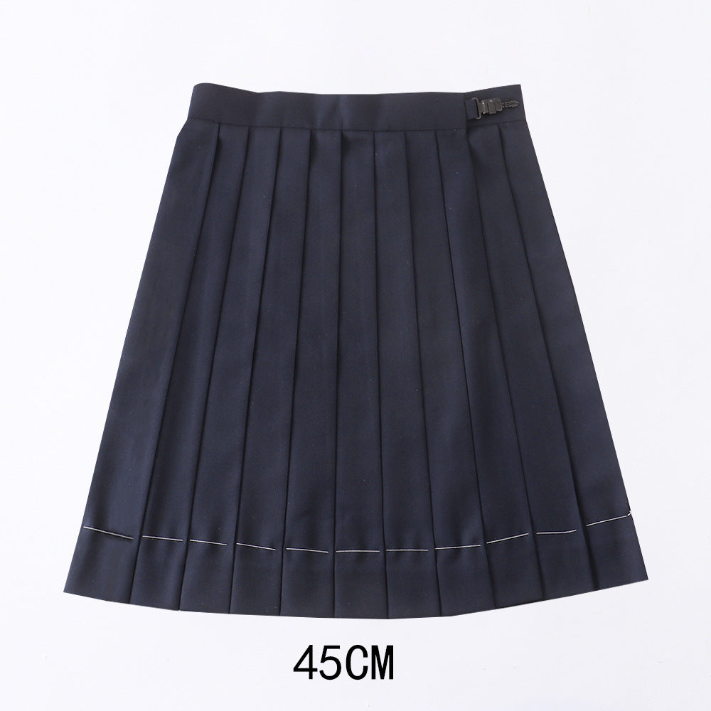 Pleated Orthodox Solid Color High Waist Skirt