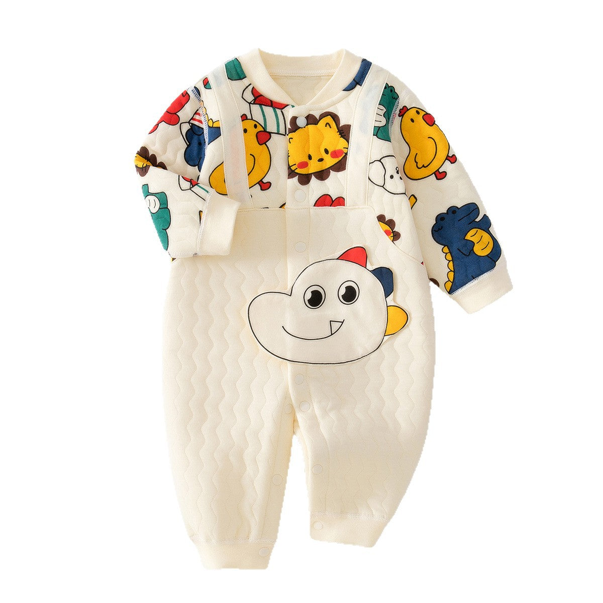 Boneless Quilted Jumpsuit Long Sleeve Born Jumpsuit, Climbing Suit