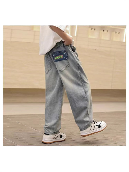 Teen Boys Summer Thin Daddy Leisure Time Baggy Children's Pants