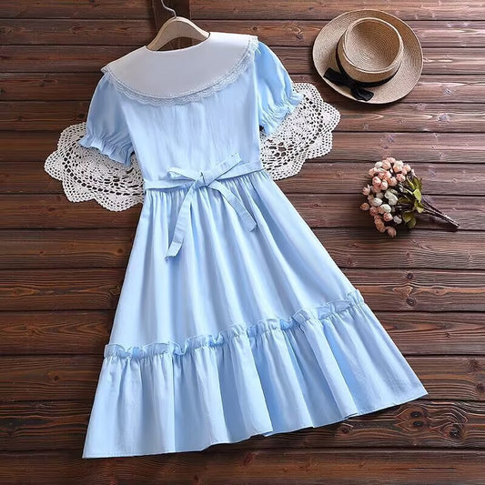Primary Secondary School Fashionable Stylish Summer Princess Style Doll Children's Dress
