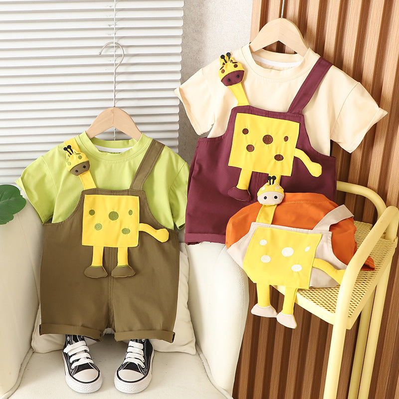 Children's Short-sleeved T-shirt Summer Clothing Shorts Clothes Children's Suit