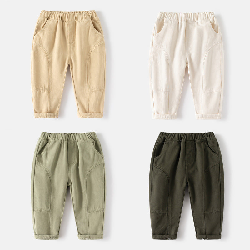 Children's Crawler Solid Color Casual Trousers Korean Children's Pants