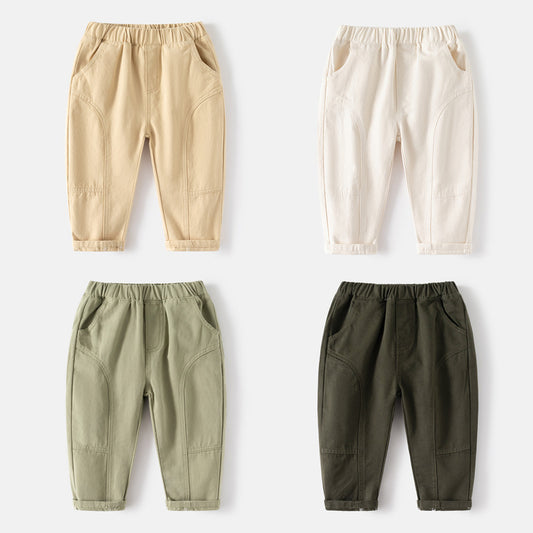 Children's Crawler Solid Color Casual Trousers Korean Children's Pants