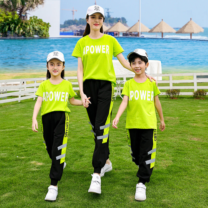 Summer Sports Suit Class School Uniforms Parent-child Outfit