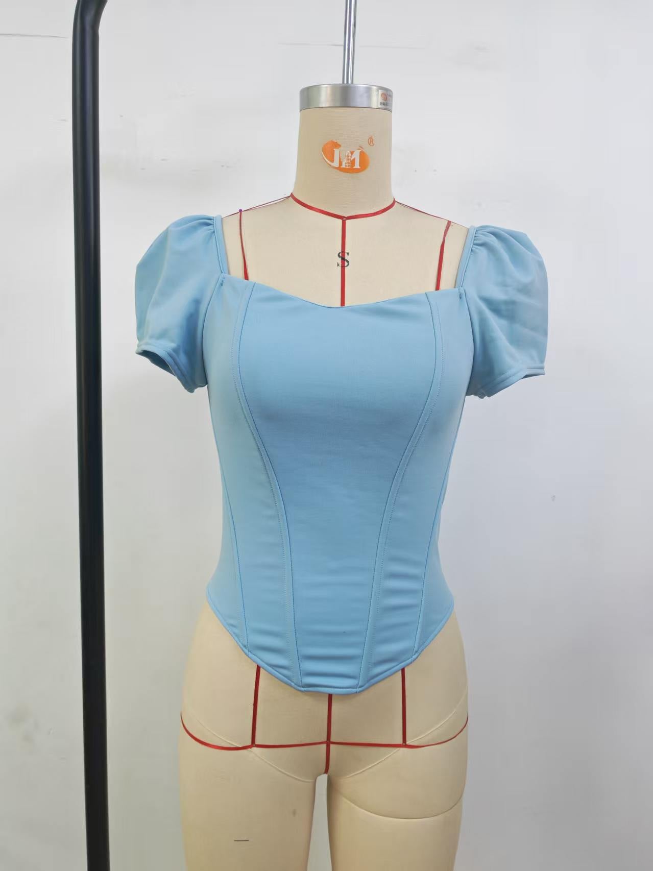 Women's Sleeve Fishbone Corset Chest Pad Bandeau Slim Fit Slimming Inner Blouses