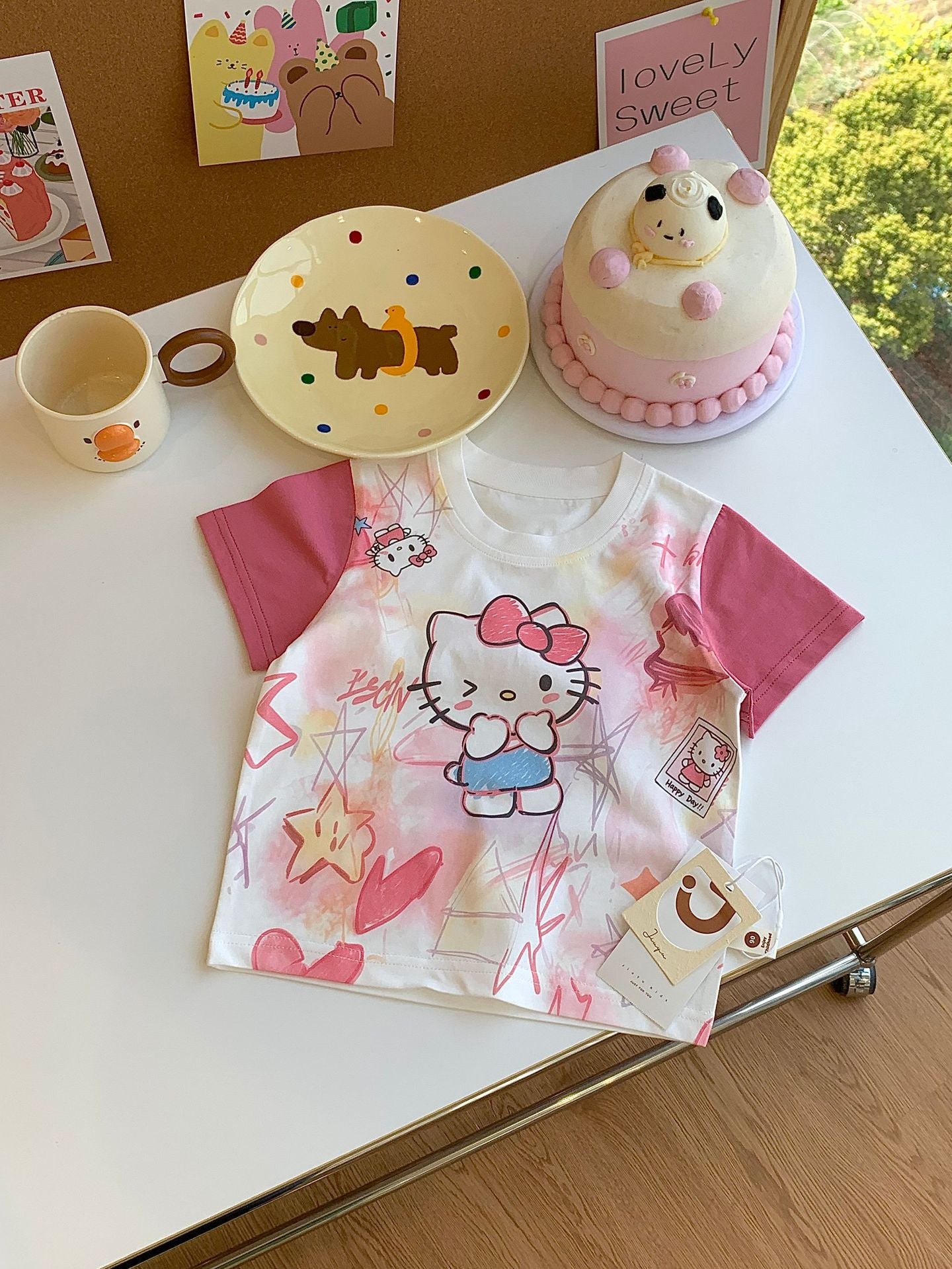 Summer Cartoon Printed Cotton Fashionable Short Sleeve Children's T-shirt