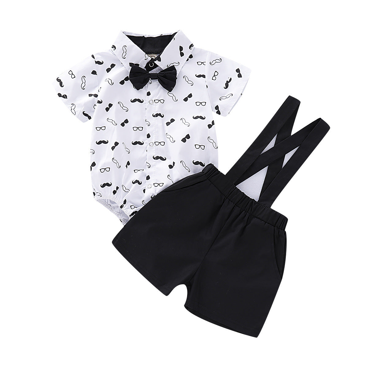 Children's Boy Gentleman Triangle Rompers Summer Boy's Children's Suit