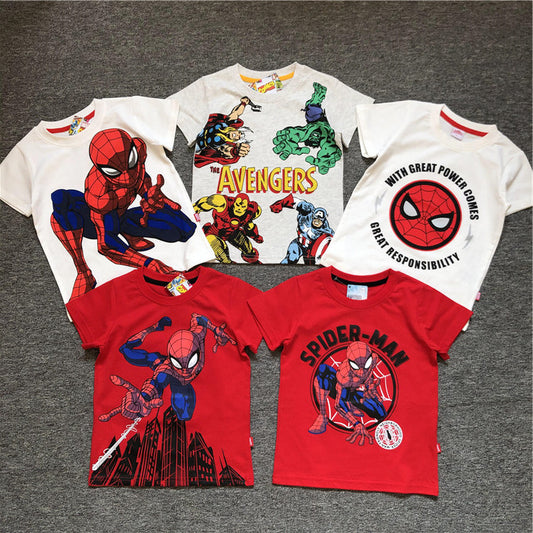 Children's Summer Cartoon Anime Hero Series Short-sleeved Children's T-shirt