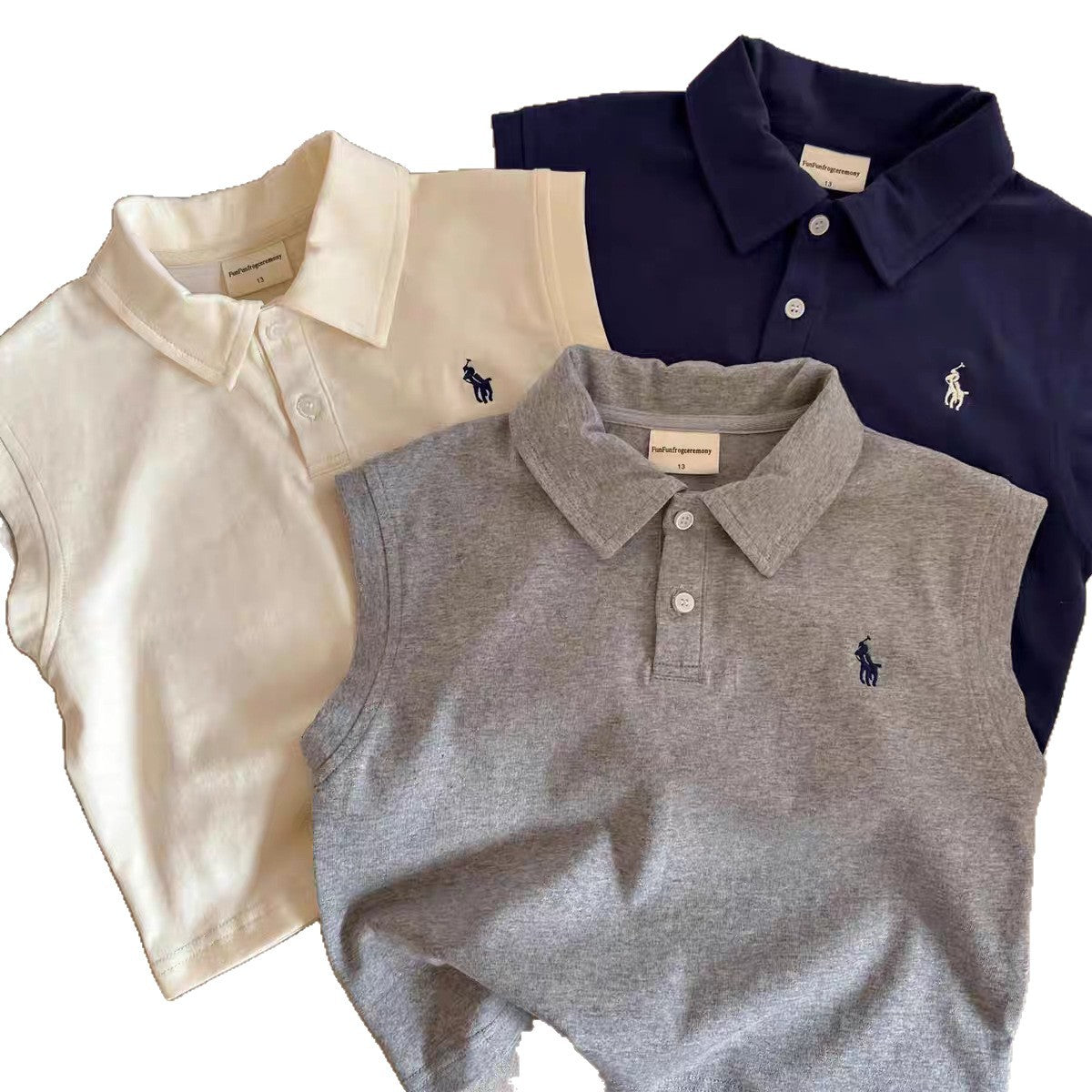 Children's Vest Thin Summer Boys Solid Color T-shirt Breathable Shorts Two-piece Children's Suit