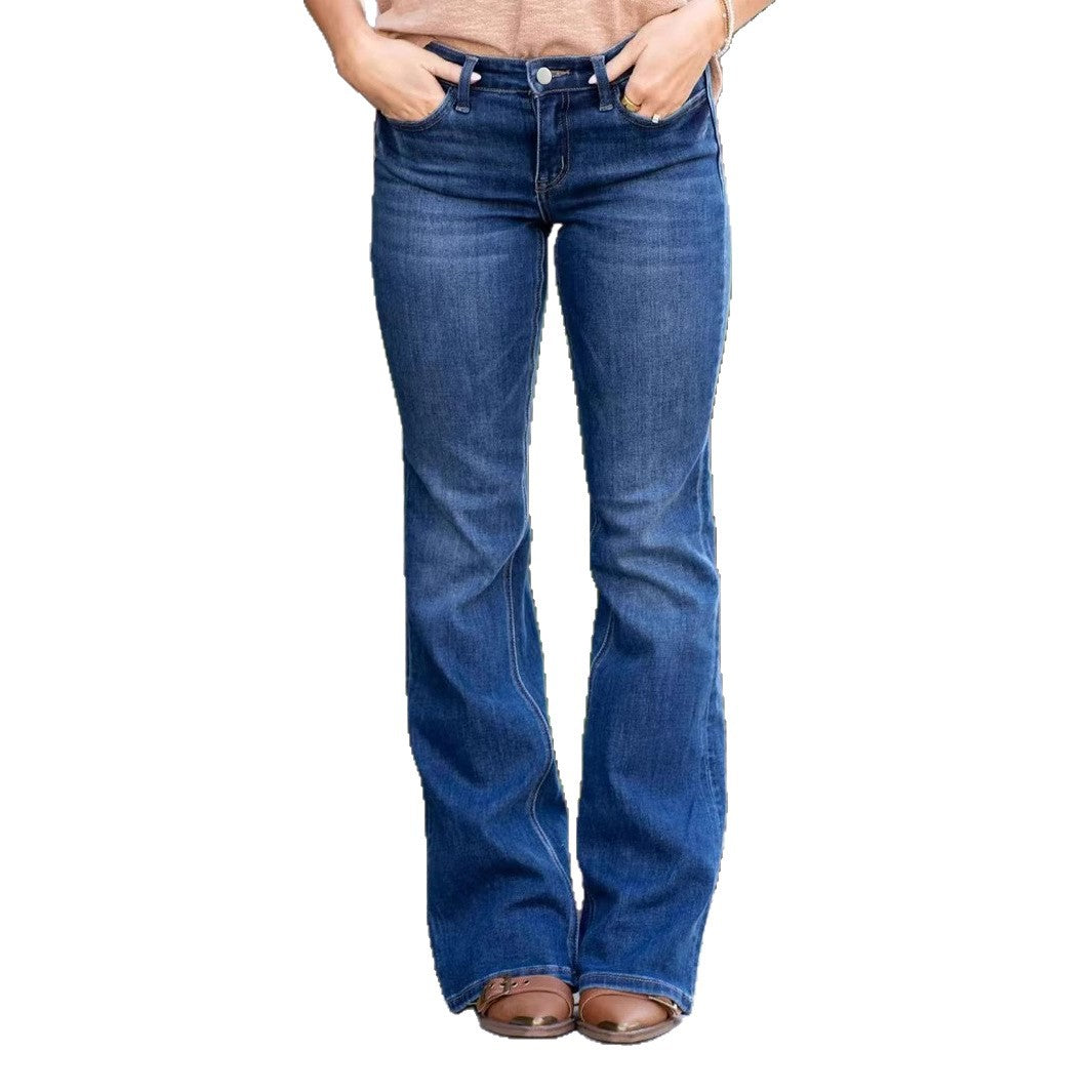 Women's Trendy Bell-bottom Punk Western Style Vintage Pants