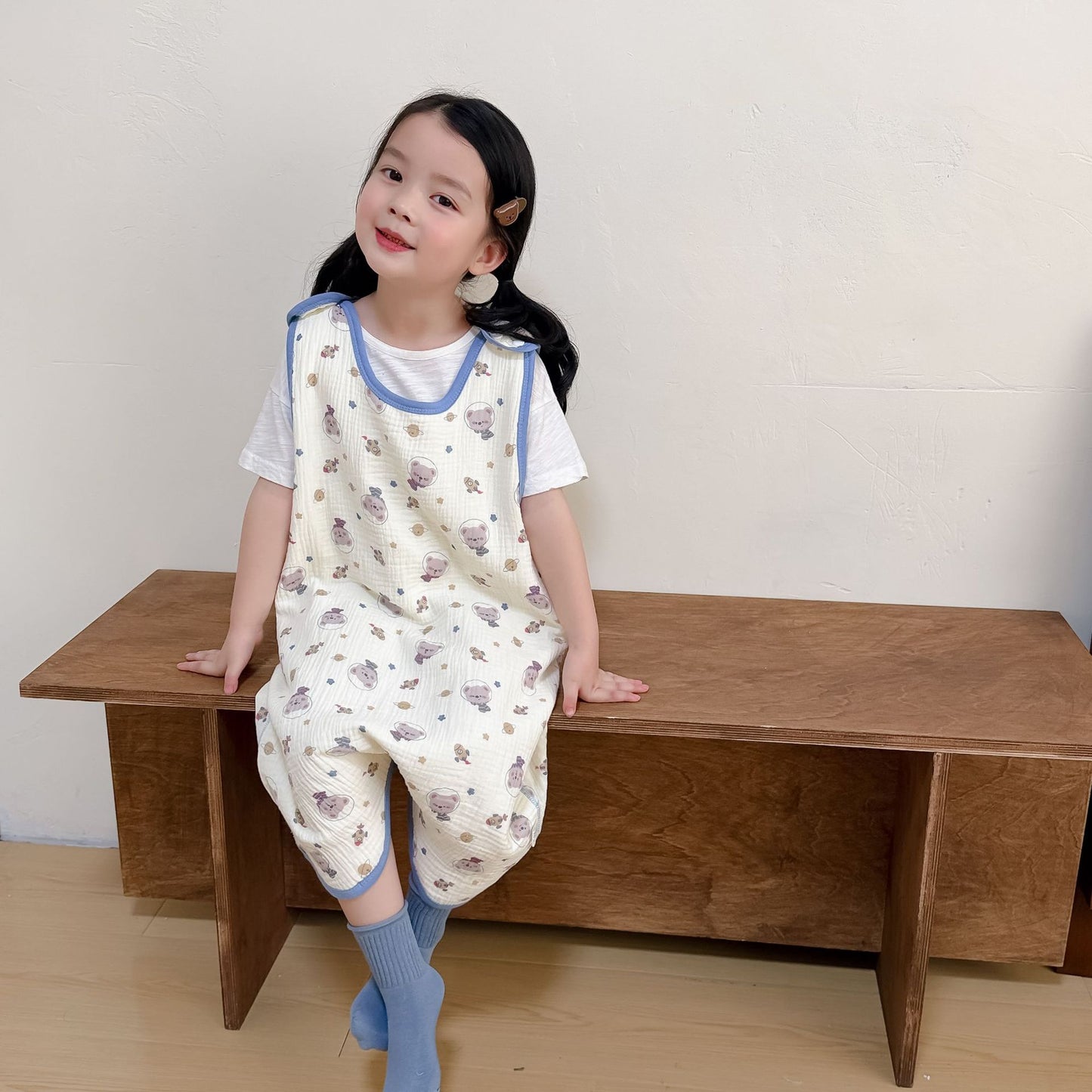 Women's & Men's 2 Gauze Sleeveless Sleeping Bag Jumpsuit Nightgown Blanket Jumpsuit, Climbing Suit