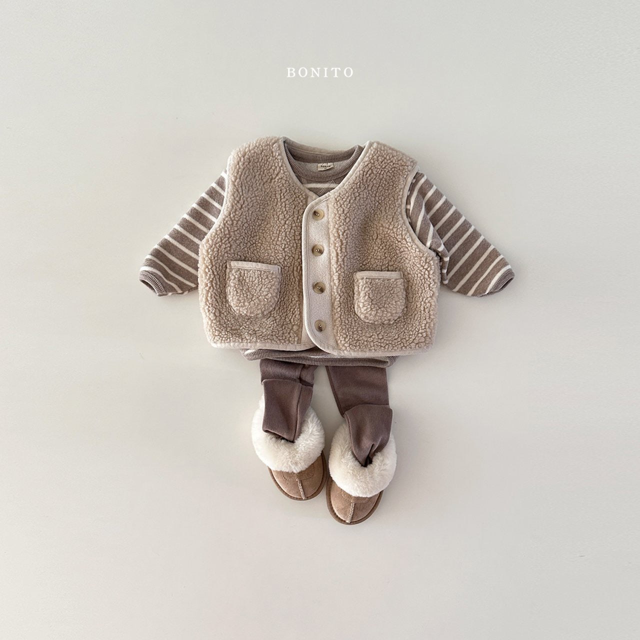 Children's Clothes Boys Vest Clothing Korean Style Striped Children's Suit