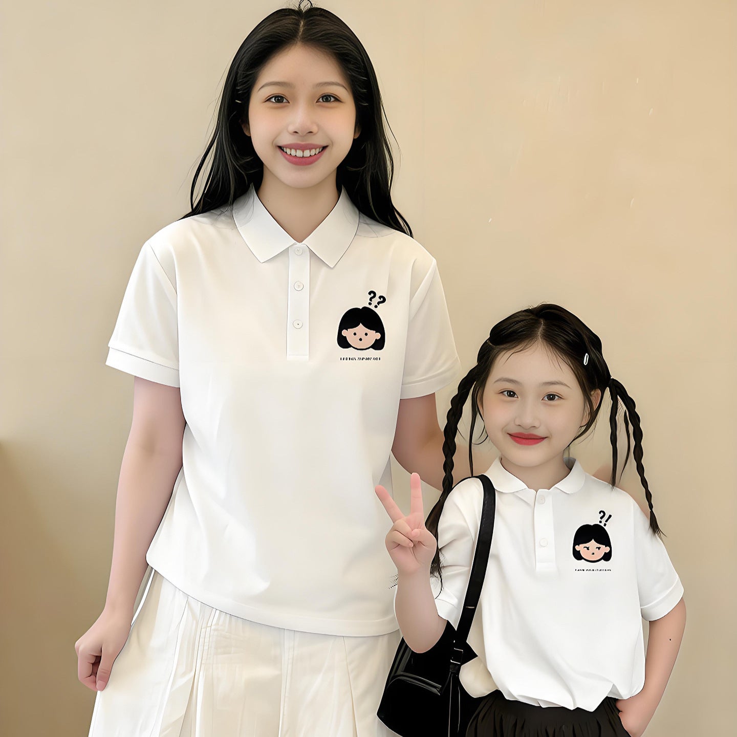 College Style Shirt Suit Family Of Parent-child Outfit