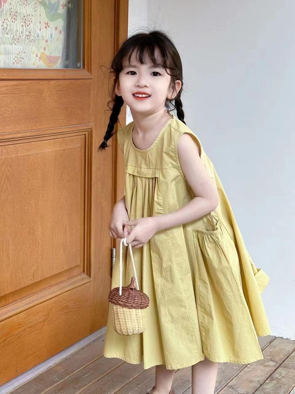 Children's Summer Cotton Korean Style Fashionable Sleeveless Clothing Vest Children's Dress