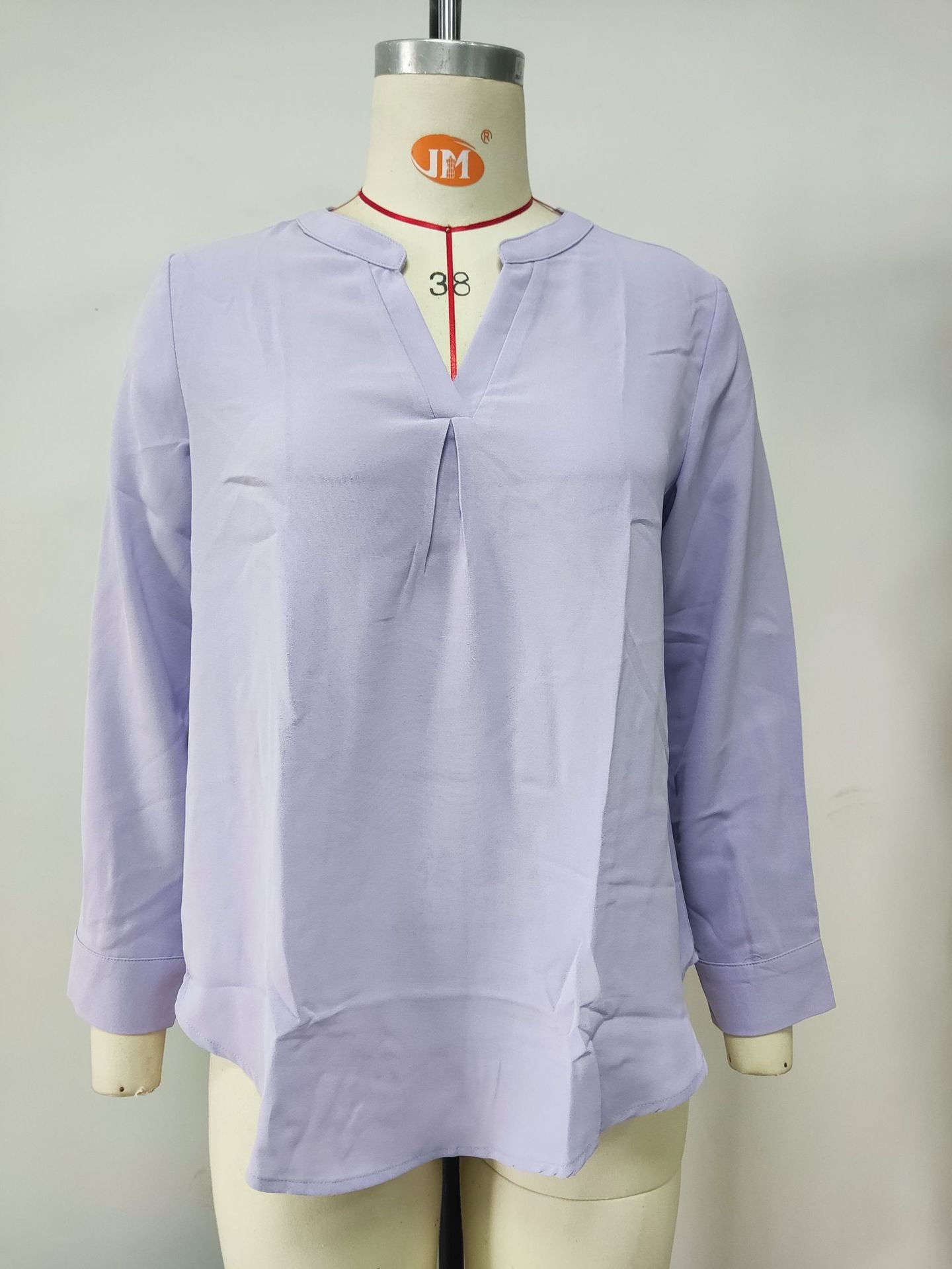 Women's Color Chiffon Shirt Loose Pullover Long Tops