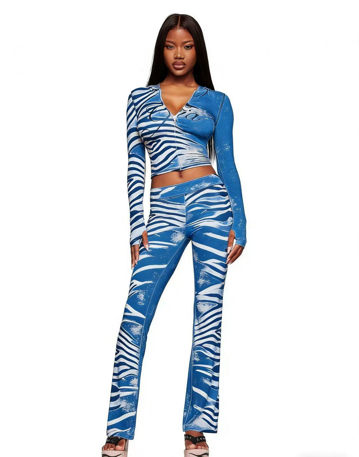 Women's Animal Print Hooded Color Contrast Stretch Sports Style Coats