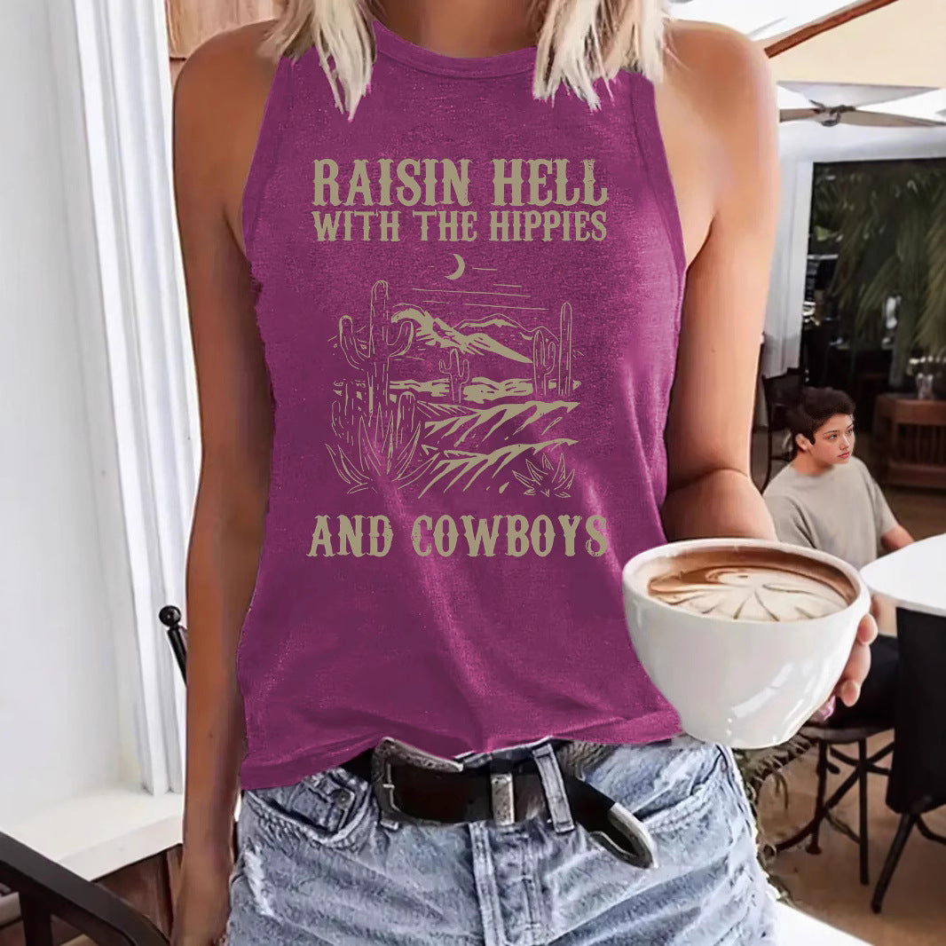 Women's Fashion Trend Loose Sleeveless Western Denim Small Vest/suspenders/tube Top