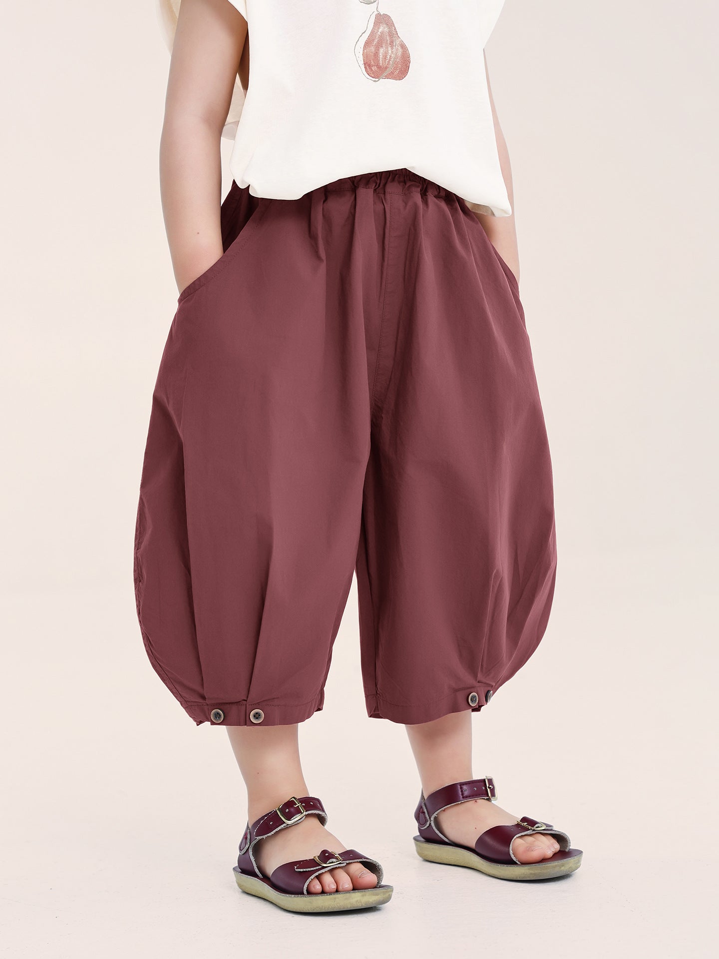 Children's Cropped Trousers Summer Korean Casual Cotton Children's Pants