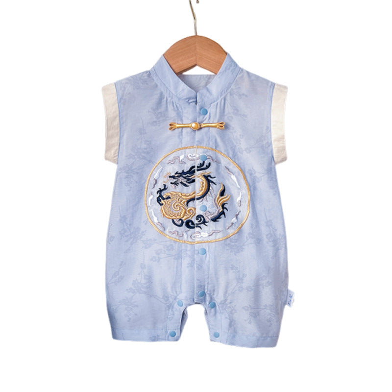 One Month Hundred Days Year Old Celebration Dress Chinese Going Jumpsuit, Climbing Suit