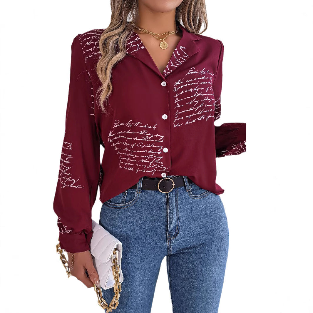Women's Casual Letters Collar Long Sleeve Suits