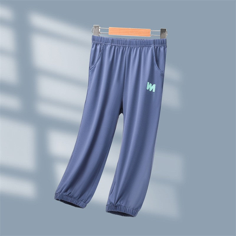 Children's Summer Thin Boys Ice Silk Breathable Trousers Children's Pants