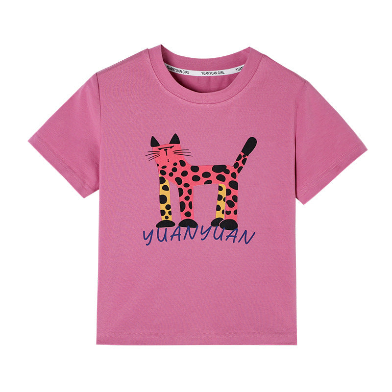 Children's Short-sleeved Cool Summer Breathable Cartoon Casual Children's T-shirt