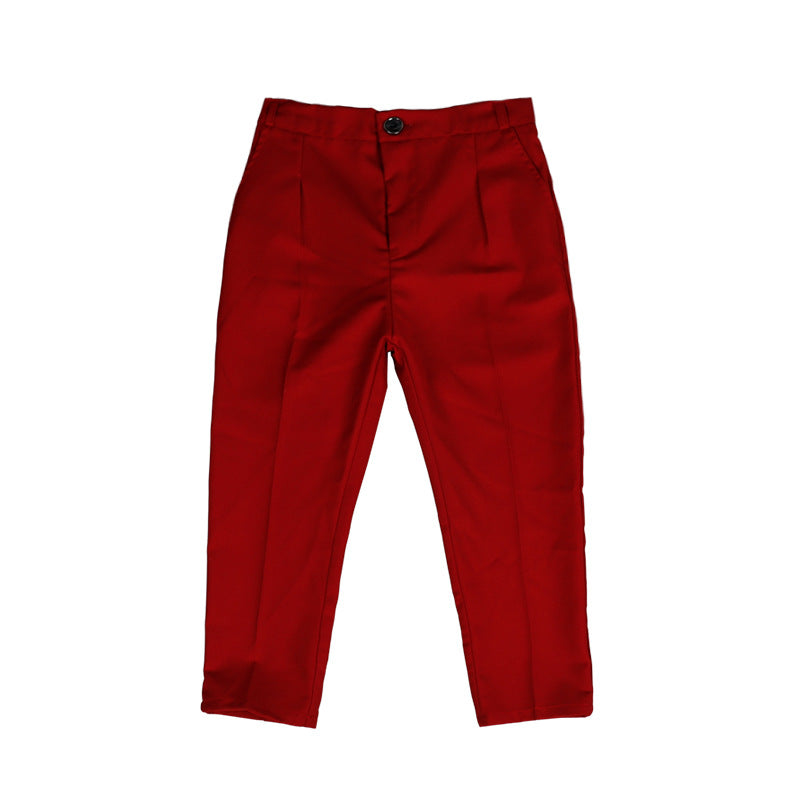 Children's Plus Size Sizes Loose Plaid Suit Children's Pants