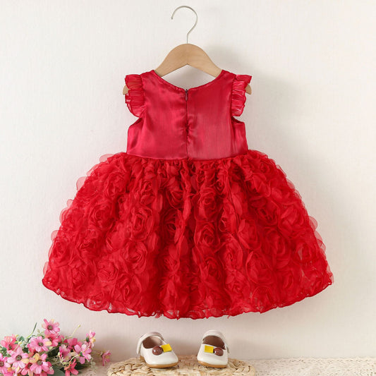 Children's Summer Western Style Lace Mesh Vest Children's Dress
