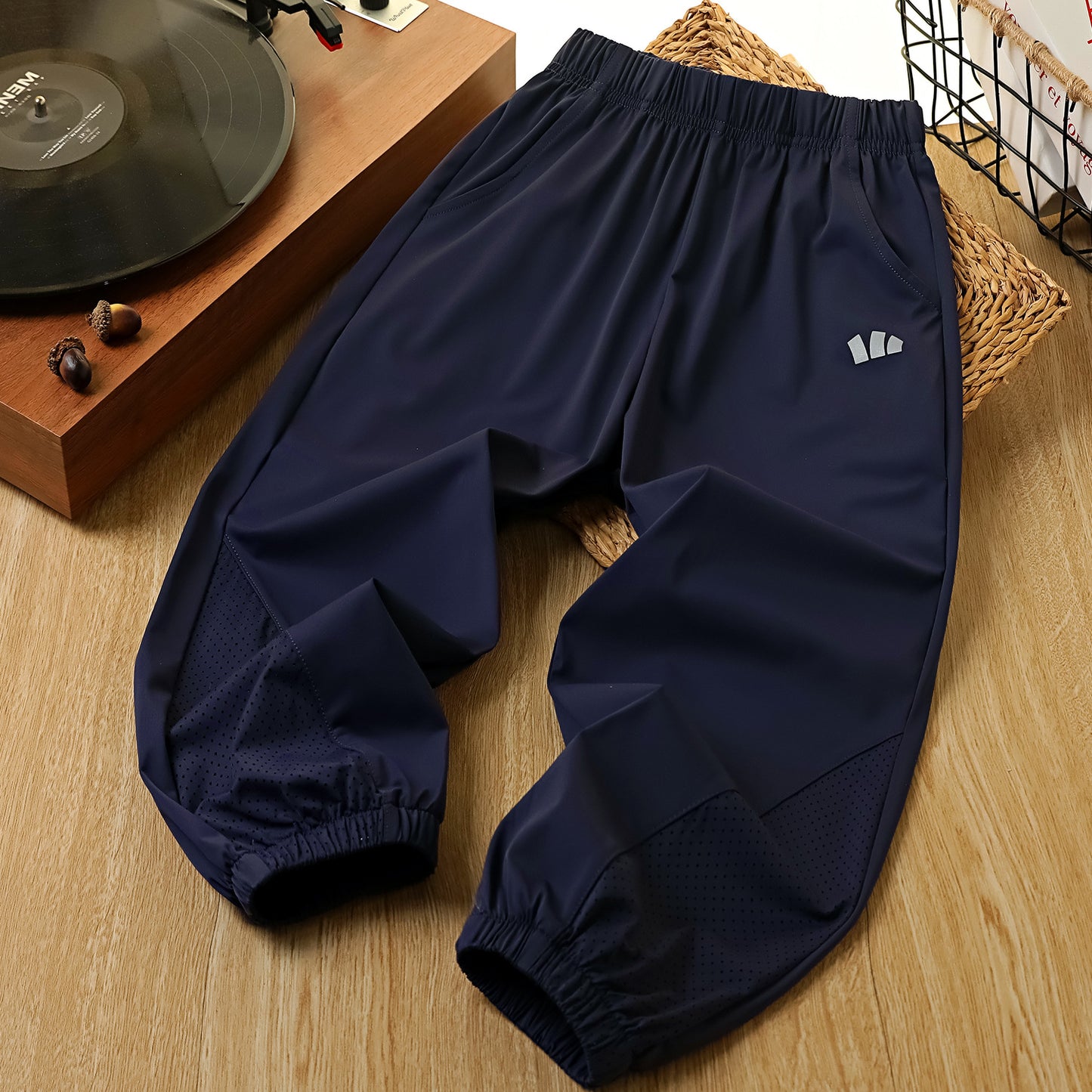 Boys Summer Medium Large Mesh Breathable Trendy Ice Silk Children's Pants