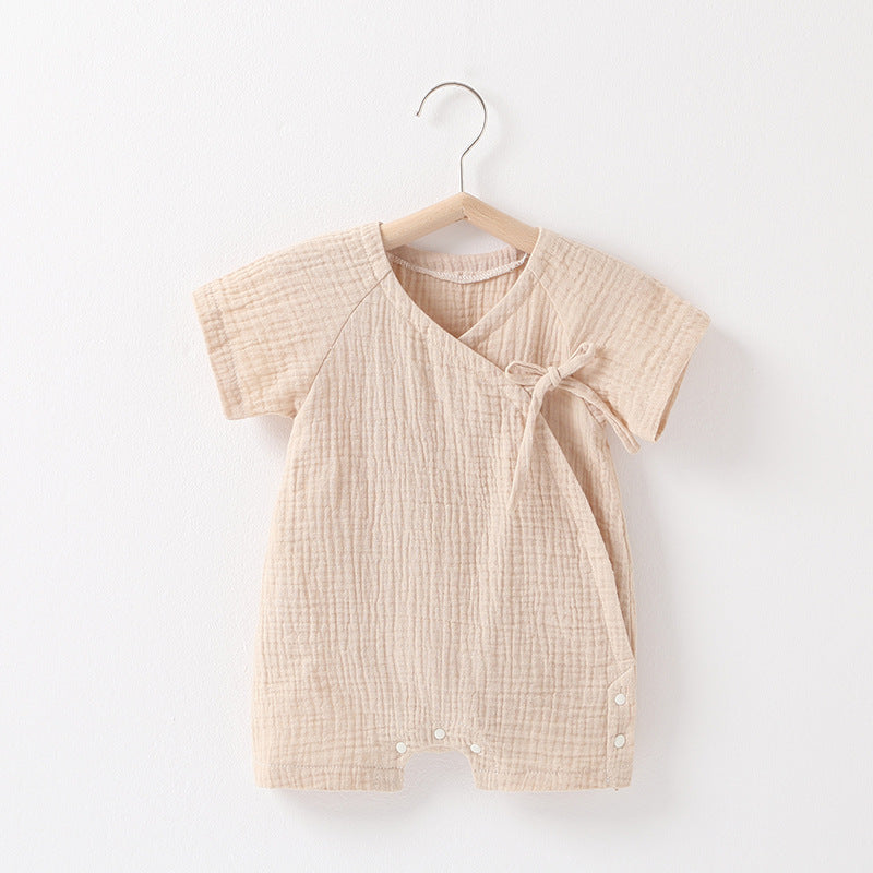 Women's & Men's Short Sleeve Jumpsuit Summer Triangle Rompers Romper Cotton Jumpsuit, Climbing Suit