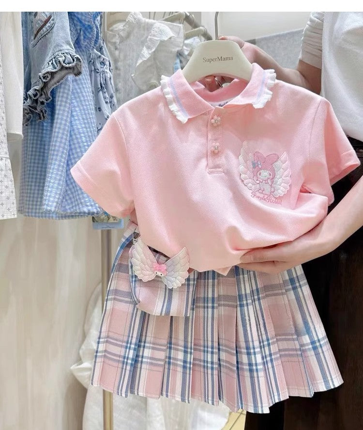 Children's Dress Clow Clothes Preppy Style Pleated Children's Suit